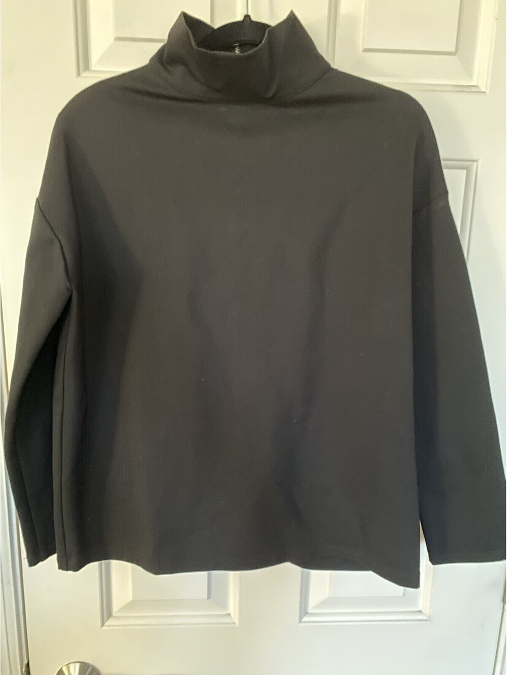 Women's EMERSON FRY Black Long Sleeve 1/4 Zip Jersey Size S Nylon Blend